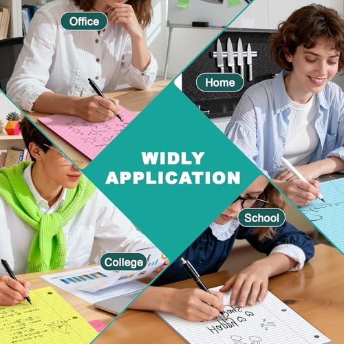 Note Pads 8 X 10.5 Loose Leaf Paper, 120Sheets, 3 Hole Punched Lined Paper, College Ruled 8 X 10.5 Notebooks, 10-1/2" X 8 Binder Writing Pads, Filler Paper For Engineering, Office, School Supplies - style: 6 Color-College Ruled-1 Pack