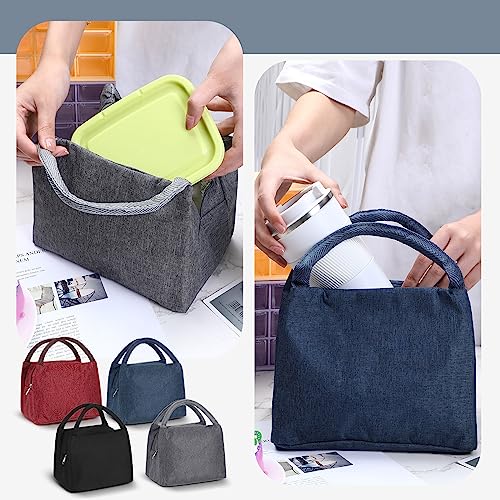 Chunful 12 Pcs Lunch Bags Bulk Reusable Insulated Lunch Box Bags with Aluminum Leakproof Tote for School Students Kids Women Men Children Adult Office Work Employees Travel - color: Multicolor