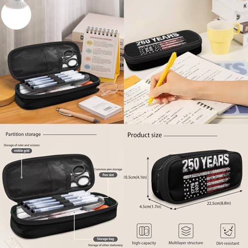 American Flag 250 Years 3PCS Backpack for Boys Girls Teens, 3 in 1 Lightweight 17 Inch School Backpack with Lunch Box Pencil Case for Middle High Students - color: American Flag 250 Years