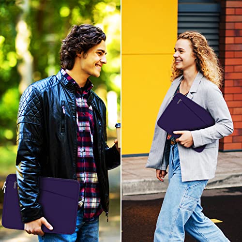 15.6 inch Laptop Sleeve, Durable Carrying Bag Protective Case Briefcase Handbag with Front Pocket, Slim Computer Cover for 15-16 Inch HP, Dell, Lenovo, Asus, Notebook, Purple - color: Purple, size: 15.6 Inch