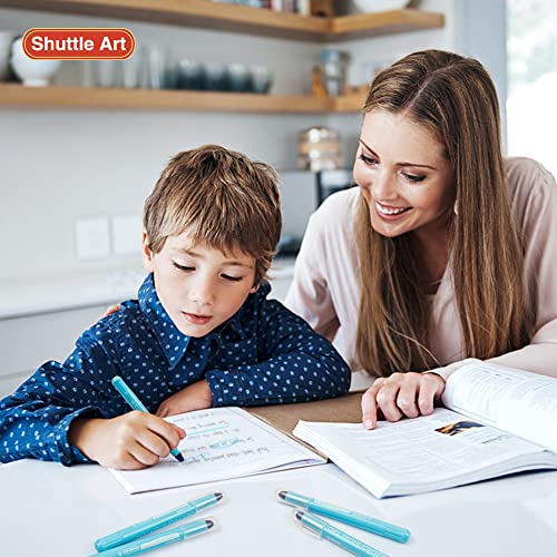 Shuttle Art 5 Pack Blue Gel Highlighters,Bible Highlighters,No Bleed Through, Bible Journaling Supplies,Great for Journaling, Highlighting and Studying - color: Blue