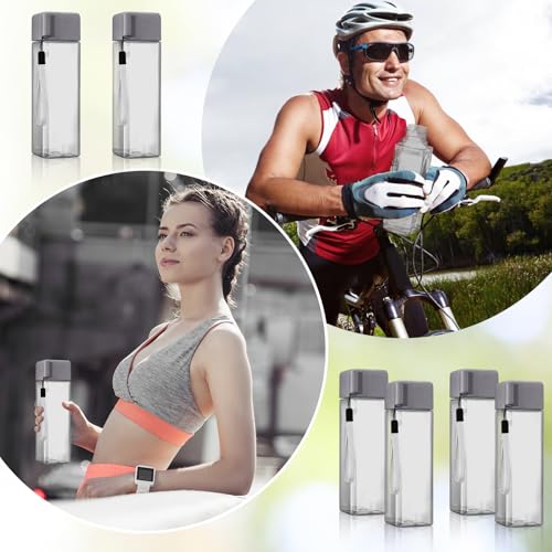 30 Pack Water Bottle Bulk 17 oz Plastic Sports Water Bottles for Kids Adult | Leak Proof Reusable Portable Large Drinking Cups for School Gym Outdoor Fitness,Grey
