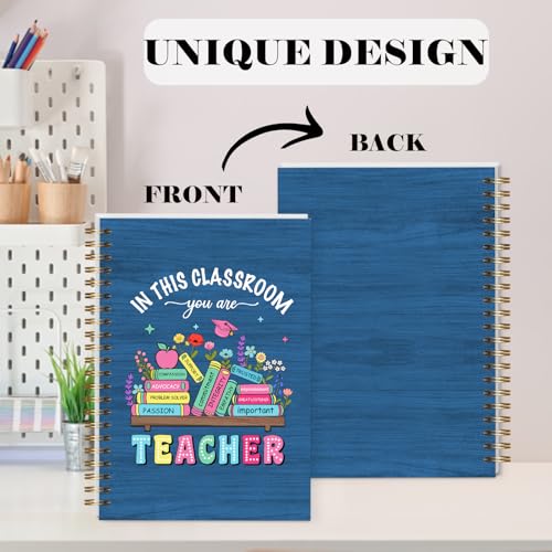 LRVSYUIN Teacher Spiral Notebooks for Women Men, Teacher Journal for Appreciation Gift, End of Year Thank You Gift for Teacher Coworker Boss - Books (B10) - style: Books