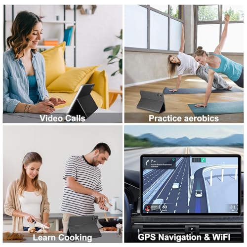 Android 15 Tablet 30GB+128GB+1TB Expand, 2026 10.1 Inch Octa-Core 8000mAh Electronics Tablets with Keyboard Mouse, Gemini AI, 5G WiFi, 1280x800 IPS Touchscreen, GPS, BT5.0, Widevine L1 -Metal Black - color: Black