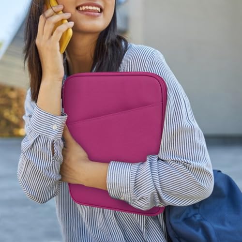 Dadanism 9-11 Inch Tablet Sleeve Bag Carrying Case, Fuchsia | Fits iPad (A16) 11th Gen 11", iPad 10th Gen 10.9" Air 5/4, iPad Air M4/Pro 11", iPad 9/8/7th 10.2", Galaxy Tab A11+ Plus 11" - color: Fuchsia, size: 9-11 inch