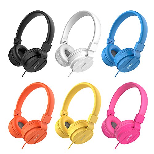 Kids Headphones, Gorsun Lightweight Stereo Wired Children's Headsets for Kids Adults Adjustable Headband Toddler Headset for Smartphones Computer Pad Earphones - color: Blue