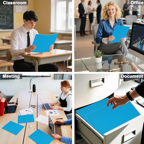 Folders with Pockets, LAYZZ 30 Pack Paper Pocket Folders, 2 Pocket File Folder Fits Letter Size Paper, for School Office and Home (Light Blue) - color: Light Blue