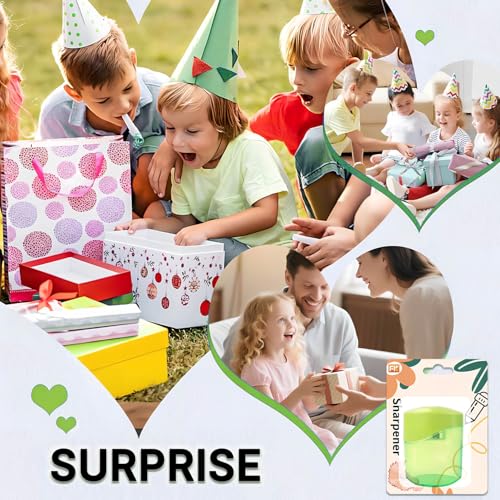 Pencil Sharpener with 2 Holes for Standard and Colored Pencils(Green)