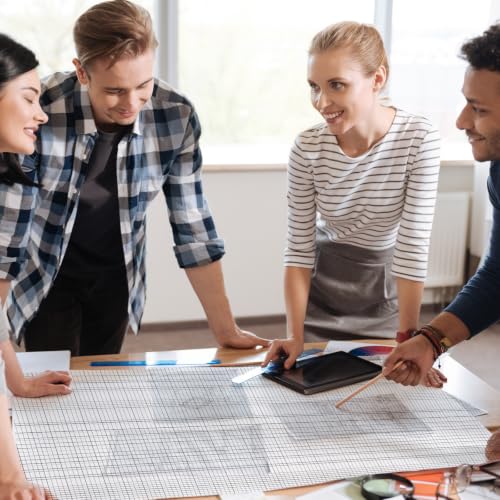 50 Sheets Large Graph Paper 24 X 36 Inch Graph Paper Pad 1 and 1/4inch Ruled Giant Grid Sheet Blueprint Drafting Pad for Engineering Architect Designer Mathematician White - color: white