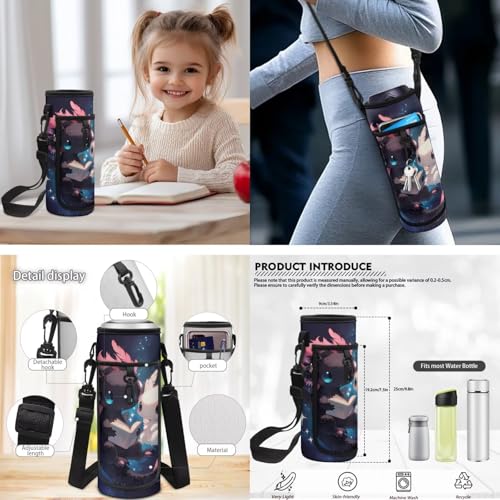 CLOHOMIN Black White Axolotl School Backpack with Lunch Box Kids Girls 7-8 Primary School Bookbag and Lunchbox & Water Bottle Sleeve 3 in 1 Back to School Schoolbag Set for Boys - color: Black White Axolotl