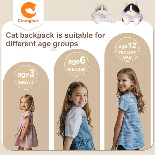 Chongker Stuffed Animals Backpack - Cute Cat plush Backpack Toy, Handcrafted Realistic Cat Shaped Backpack, Heartwarming Surprise Idea, Companionship Stuffed Cat, Large Black Cat - style: Black Cat Backpack