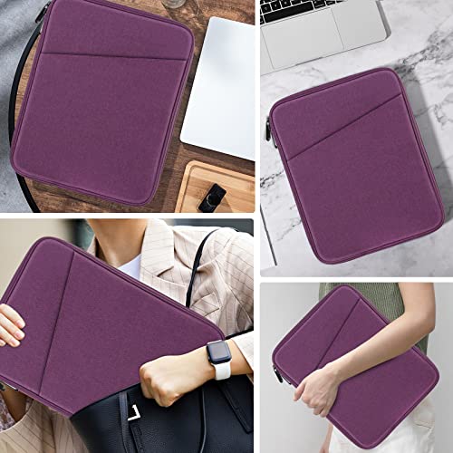 MoKo 9-11 Inch Tablet Sleeve Bag Carrying Case with Accessory Pocket | Fits iPad Air 11-inch M4, iPad Pro 11-inch M5, iPad A16 11-inch, iPad 10/9/8/7th and Tab S9/S8 11-inch, Purple - color: Purple, size: 9-11 Inch