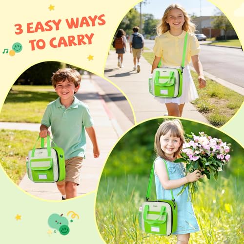 REDSHELL Lunch Box Kids, Large Insulated Lunch Bag for Boy Girl, Dark Green | Tactical Style, Cooler Lunchbag, Square Toddler Lunchbox, School & Daycare, Lunch Tote, Water Bottle Holder, Adjustable Strap - color: Dark Green