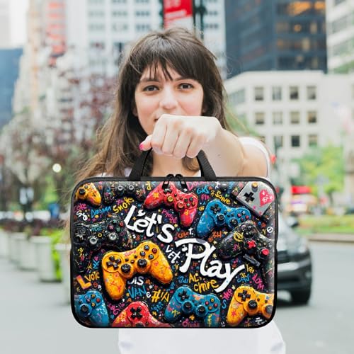 Laptop Sleeve with Handle 12 Inch, Waterproof Laptop Case Bag, Play Games Pattern Design Computer Sleeve Compatible with MacBook Air, Pro, HP, Dell, Lenovo, ASUS - color: Play Games, size: 12inch(11.6-12.3")