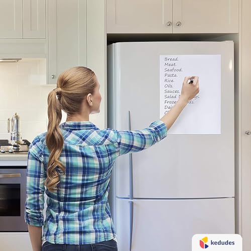 Premium Magnetic Dry Erase Whiteboard Sheet 17" x 11" Includes 6 Markers