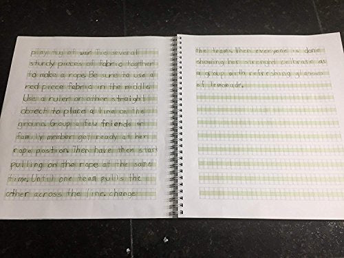 Channie’s Handwriting Improvement Spiral Notebook, Stylish Visual Writing & Printing Aid for Elementary School Students and Special Needs Kids & Teens, 120 Pages, Thick Paper, Size 10.5" x 9.5" - color: White