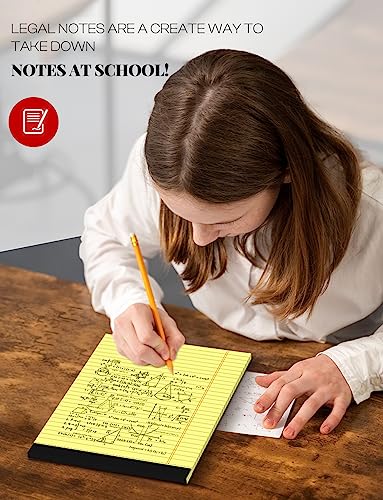 8 Pack Yellow Legal Pads 8.5 x 11 Wide Ruled Note Pads 8.5 x 11 Lined Paper Writing Pads Yellow Notepads 8.5x11 Notebook Paper for Work Legal Notepads Pads of Paper 30 Sheets per Legal Pad - size: 8.5 x 11 Inch, style: 8 Pack-Yellow