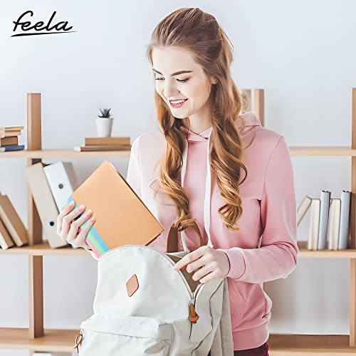 feela 56 Pack Composition Notebooks Bulk, Kraft Cover Lined Blank College Ruled Composition Travel Journals with Rainbow Spines For Women Students Business, 60 Pages, 8.3”x 5.5”, A5, 8 Pastel Colors - color: 8 pastel colors X7
