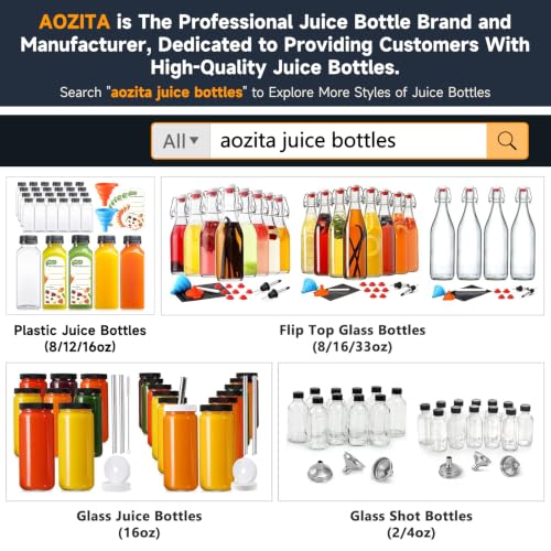 24 PACK, 16 OZ Reusable Thicker Plastic Juice Bottles with Caps, Leakproof | Plus 24 Labels & 2 Funnels, Clear Juicing Bottles for Juice, Smoothies, Ginger, Tea, Coffee -Food Grade & Travel & Freezable - size: 16oz