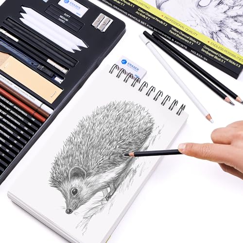 MARTCOLOR 5.5X8.5” Premium Sketch Book, 100 Sheets(68 lb/100gsm) Sketchbook | Spiral Bound, Acid-Free Drawing Paper, Artist Sketch Pad for Beginners & Pro Artists, Perfect for Most Dry Media