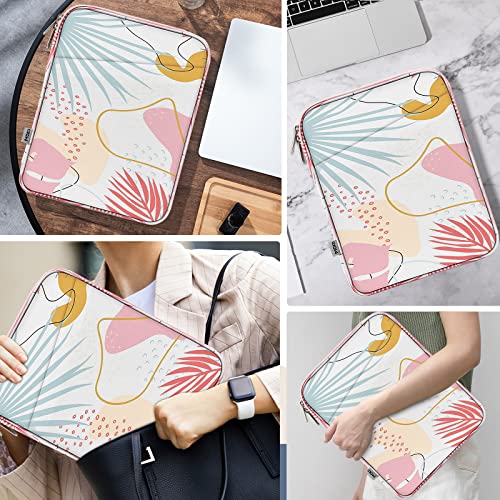 MoKo 9-11 Inch Tablet Sleeve Bag Carrying Case with Accessory Pocket | Fits iPad Air 11-inch M4, iPad Pro 11-inch M5, iPad A16 11-inch, iPad 10/9/8/7th and Tab S9/S8 11-inch, Tropical Leaf - color: Tropical Leaf, size: 9-11 Inch