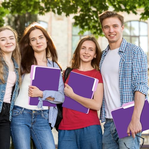 SUNEE File Folders, 18 Pack Manilla Folders 8.5 x 11, 1/3 Cut Tab for Easy Labeling and Organization, Durable Standard Paper for Home, Office, School Filing, Purple - color: Purple