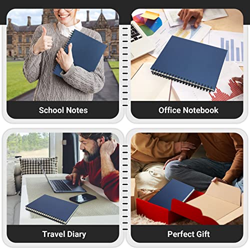 EUSOAR Spiral Notebook Hardcover, 3pcs B5 7.3"x10.2" 5 Subject College Ruled Writing Pad, 100GSM 120Sheets/ 240Pages of Lined Paper, for School, Home Supplies, Office and Business, Royal Blue - color: Royal Blue, size: B5-3Pack