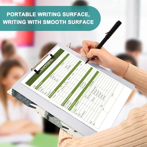 3 Ring Binder with Clipboard, D Rings Holds 200 Sheets, Heavy Duty Binders Folder for School Office, Waterproof PVC Cover with 3 Interior Clear Pockets, Darkgray Sheeps