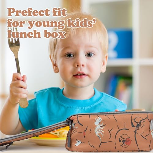 CaCTOUR Lunch Box Kids,Premium Insulated Lunch Bag for Girls Boys,Soft Bag Mini Cooler Back to School Thermal Reusable Lunch Bag for Work School Picnic (Brown Dino) - color: C-Brown Dino