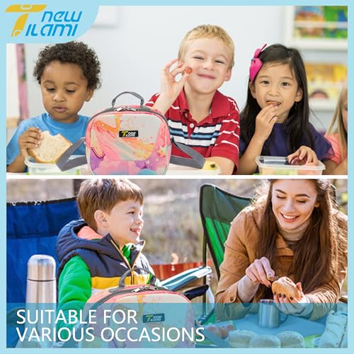 NEW TILAMI Kids Lunch Bag Double Insulated for tilami Rolling Backpack Girls Boys forTravel School Picnic, Lovely Stars - color: Lovely Stars