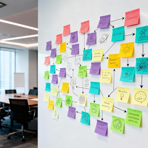 30 Pads Sticky Notes 3x3, Self-Stick Pads Bulk Bright Colors, School Supplies, Office Products, 50 Sheet/Pad - color: 30 Pads