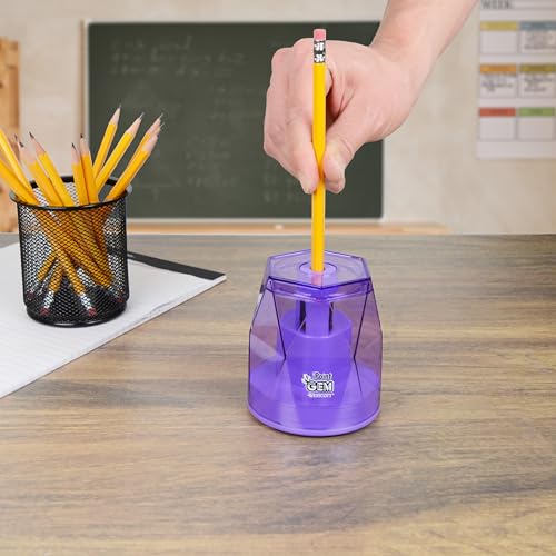 Westcott iPoint® GEM Battery Pencil Sharpener, Purple (00576) - color: Purple