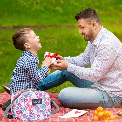 NEW TILAMI Kids Lunch Bag Double Insulated for tilami Rolling Backpack Girls Boys forTravel School Picnic, Cherry Heart - color: Cherry Heart