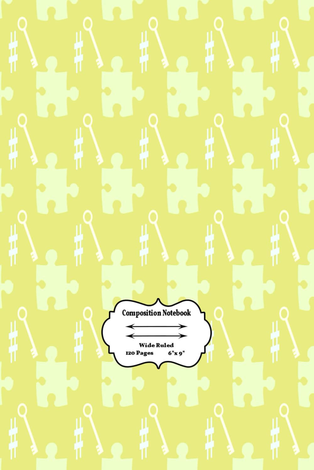 Wide Ruled School Subject Composition Notebook 120 Add key Seamless Pattern: Blank Lined Pages elementary school lined notebook Notebook For School College Notebook For High School Students