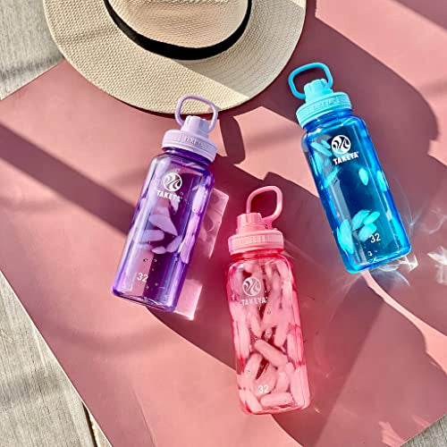 Takeya Tritan Sport Water Bottle with Spout Lid - BPA-Free & Dishwasher-Safe Water Bottle - Reusable Bottle with Lid Handle - Simple Leak-Proof Water Bottle - 32 oz, Breezy Blue - color: Breezy Blue, size: 32 Ounces