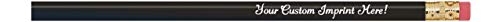 Express Pencils - Personalized - Round Custom Imprinted with your Name - Text - Logo - Message- 12 pkg - Includes Personalization - Made in USA - Great Gift Ideas (Black) - color: Black