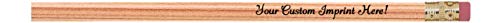 Express Pencils™ Personalized Pencils - Round - Custom Imprinted - 12 piece pkg - Made in USA -Customizable (Natural) - color: Natural