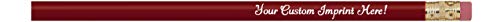 Express Pencils™ Personalized Pencils Round Custom Imprinted with your Name - Text - Logo - Message- 12 pkg - Customizable/Personalization/Great Gift Idea (Burgundy) - color: Burgundy