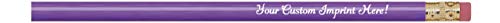Express Pencils™ Personalized Pencils Round Custom Imprinted with your Name - Text - Logo - Message- 12 pkg -Includes Personalization - Great Gift Ideas (Light Purple) - color: Light Purple
