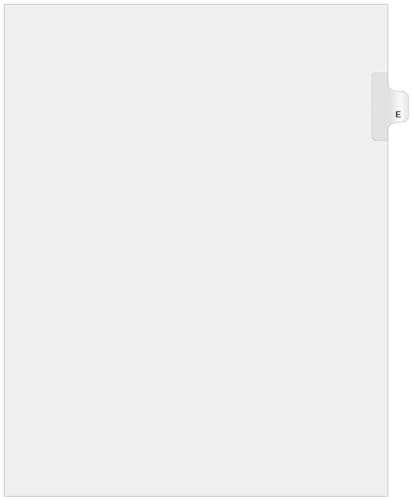 Exhibitindexes® Side Letter Tabs - AVE Style Bold Font - Pack of 25 - style: E