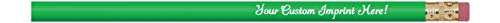 Express Pencils Personalized Pencils Round Custom Imprinted with your Name - Text - Logo - Message- 12 pkg - Includes Personalization Great Gift Idea (Bright Green) - color: Bright Green