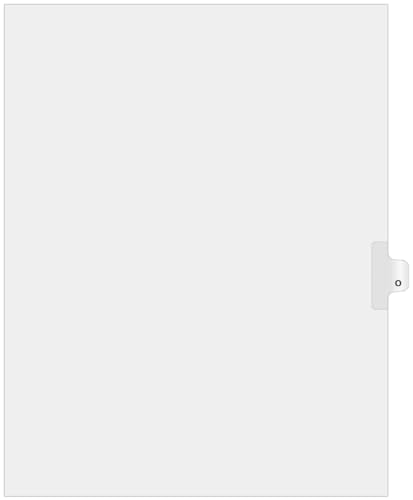 Exhibitindexes® Side Letter Tabs - AVE Style Bold Font - Pack of 25 - style: O