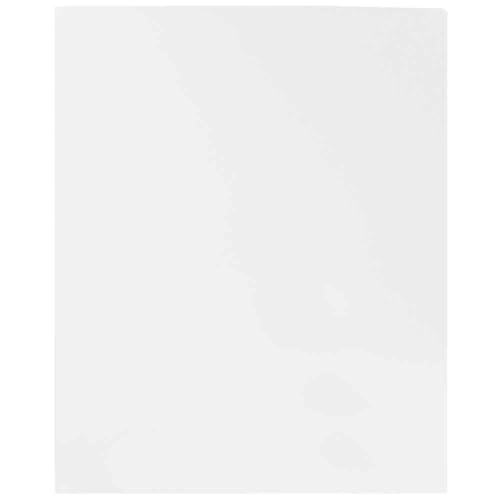JAM PAPER Heavy Duty Plastic 2 Pocket Extra Tough School Folders - White - 3/Pack - color: White, size: 3 Per Pack