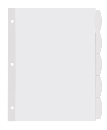 Avery Big Tab Printable White Label Dividers with Easy Peel, 5 Tabs, 4 Sets (14432) - size: One Size, style: 4 Sets
