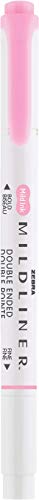 Zebra Pen Mildliner Dual-Tip Highlighters, Broad and Fine Tips, Ideal for Bible Highlighting, No Bleed, School Supplies, Teacher Supplies, and Office Supplies, Mild Pink Ink, 12-Pack (78170upc) - color: Pink