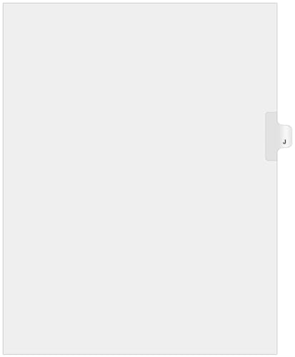 Exhibitindexes® Side Letter Tabs - AVE Style Bold Font - Pack of 25 - style: J