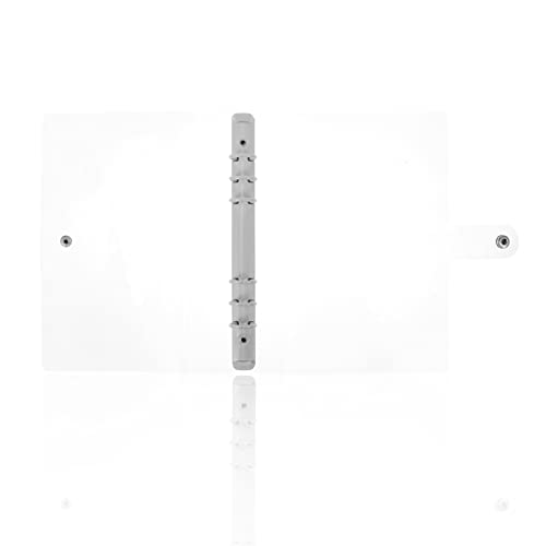NUOBESTY Mini Binder Notebook Cover Refillable Loose-Leaf Binder for School and Office Use Easy to Organize Notes and Pages - color: White, size: 23.5x17.5x1.5cm