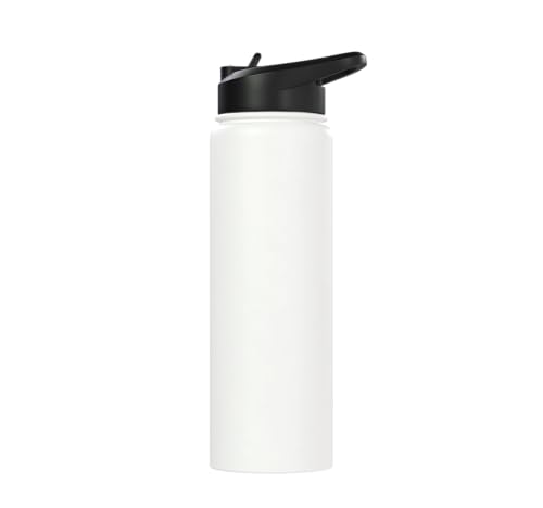 Rochester Institute of Technology RIT Tiger Stacked Logo Stainless Steel Insulated Water Bottle - color: White