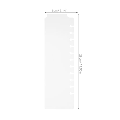 HANABASS Plastic Binder Dividers 5pcs Mini 3-Ring Notebook Index Tabs for Letter Size Loose-Leaf Organizing and Note Separation in Office and School Use