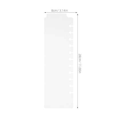 HANABASS Plastic Binder Dividers 5pcs Mini 3-Ring Notebook Index Tabs for Letter Size Loose-Leaf Organizing and Note Separation in Office and School Use